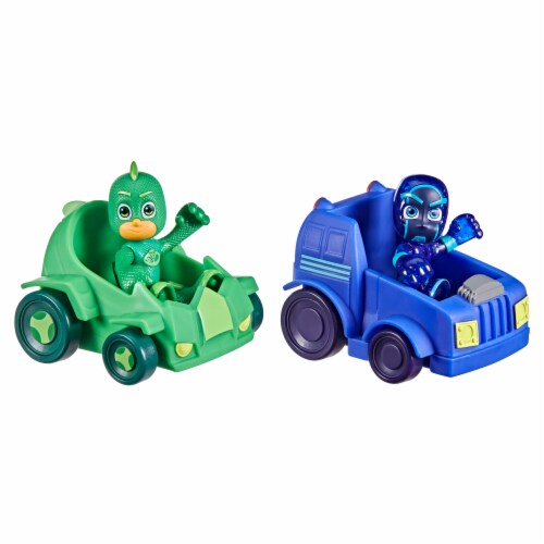 HasbroPJ Masks Heroes vs. Villains Gekko vs Night Ninja Battle Racers Figures Perspective: left