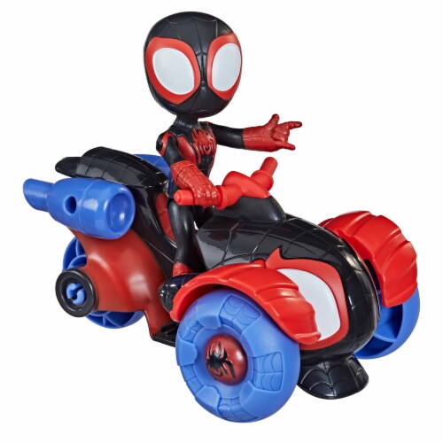 Hasbro Marvel Spidey and His Amazing Friends Miles Morales Techno-Racer Perspective: left
