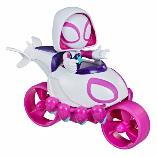 Hasbro Marvel Spidey and His Amazing Friends Ghost-Spider Copter-Cycle Perspective: left