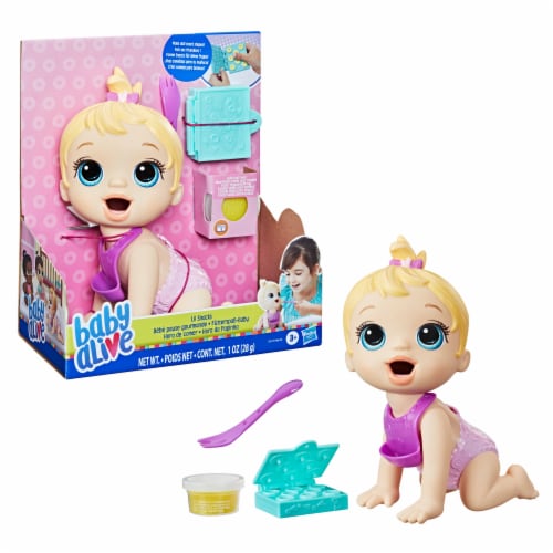 Hasbro Baby Alive Lil Snacks Blonde Doll Perspective: left