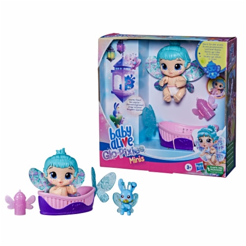 Hasbro Baby Alive Aqua Flutter GloPixies Doll Perspective: left