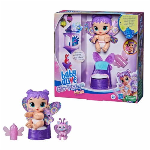 Hasbro Baby Alive Plum Rainbow GloPixies Doll Perspective: left