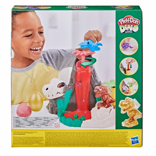 Play-Doh Dino Crew HydroGlitz Slime Lava Bones Island Playset Perspective: left