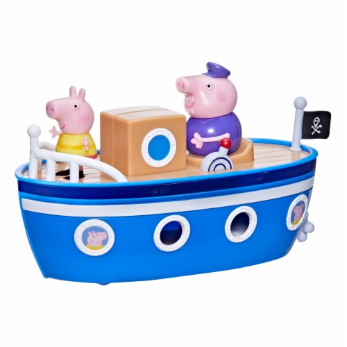 Peppa Pig Grandpa Pig's Cabin Boat Playset Perspective: left
