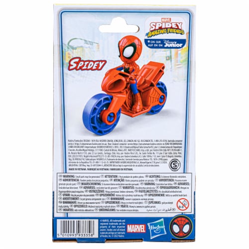 Hasbro Marvel Spidey and His Amazing Friends Spidey with Motorcycle Perspective: left