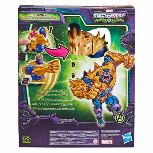Marvel Avengers Mech Strike Monster Hunters Monster Punch Thanos Action Figure Perspective: left