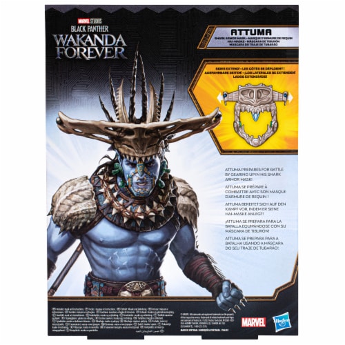 Hasbro® Marvel Studio Black Panther: Wakanda Forever Attuma Shark Armor Mask Perspective: left