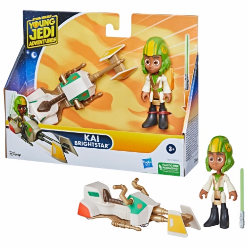 Disney Star Wars Young Jedi Adventures Assorted Action Figure & Vehicle Set Perspective: left