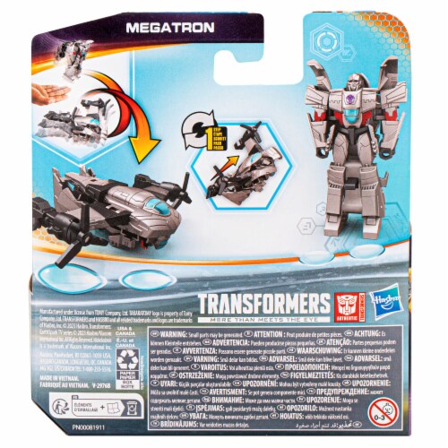 Transformers EarthSpark 1-Step Flip Changer Megatron Action Figure Perspective: left