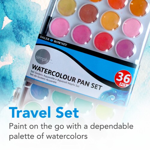 Daler-Rowney Simply Watercolor Pan Set Perspective: left