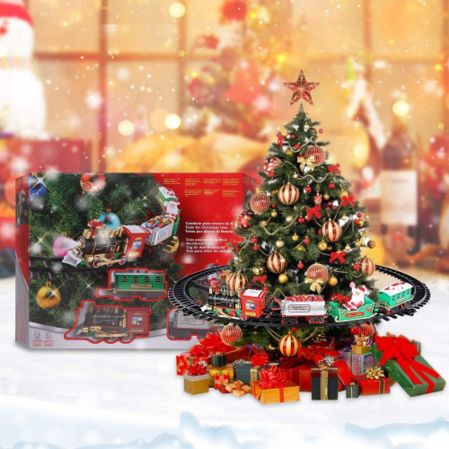 Train track sale on christmas tree