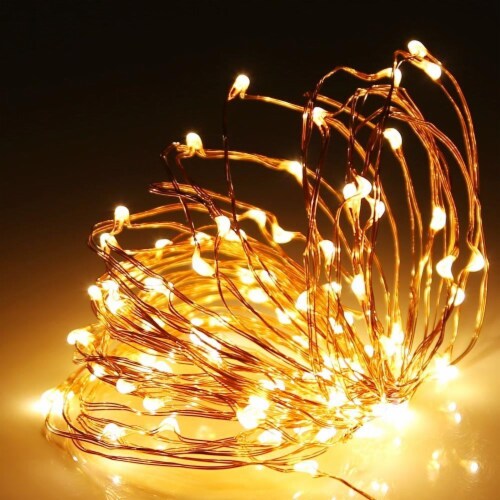 Copper String Lights, Fairy String Lights 8 Modes Battery Powered with  Remote Control LED Dec, 1 unit - Kroger