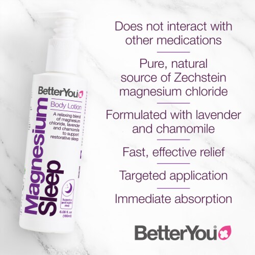 BetterYou Magnesium Sleep Body Lotion For Unisex 6.08 oz Body Lotion Perspective: left