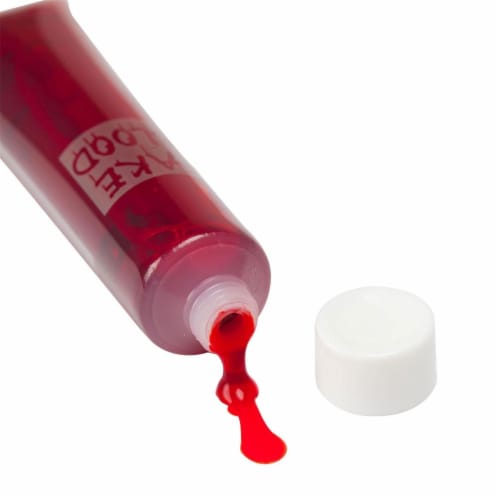 Fake Halloween Red Blood Vampire Zombie Face Make Up Fancy Dress Theatrical Fun Perspective: left