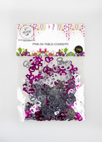 Shatchi 14g 50th Pink Happy Birthday Party Glitz Table Confetti Sprinkles Decorations Perspective: left