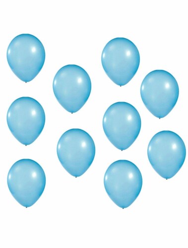 25 pcs 12  Metallic Ligh Blue Colour Latex balloons birthday party celebrations Perspective: left