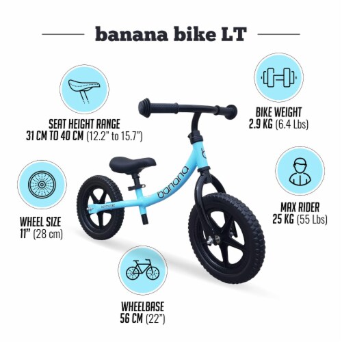 banana bike LT Balance Bike Blue Lightweight Toddler Bike for Kids 2 5 Age range 2 5 Harris Teeter