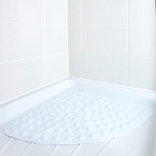 Shower mat non-slip bath mats Bathroom mat with suction cup and drainage  holes for children and babies, 54x54 cm corner shower mat anti-slip mat 