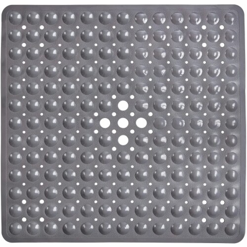 Tranquil Beauty 21 x 21 Clear Square Non-Slip Shower and Bath Mats with  Suction Cups Ideal for Kids & Elderly