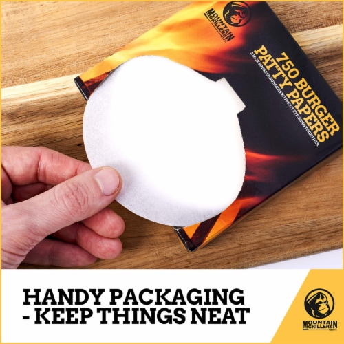Mountaingrillers Burger Patty Paper - 750 Sheets for Easy Release Perspective: left