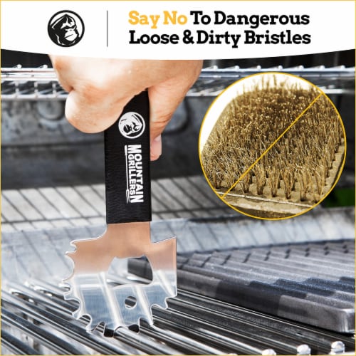 Safe/Clean Ceramic Nylon Grill Brush with Scraper - Metal Bristle Free, 1 -  Kroger