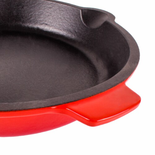 BergHOFF Neo Cast Iron Fry Pan - Red Perspective: left