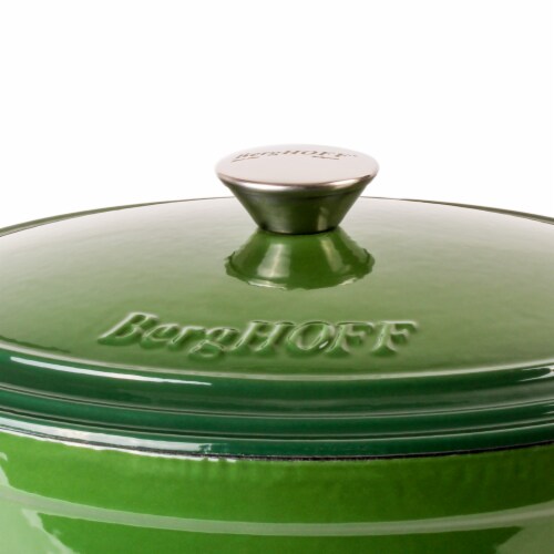 BergHOFF Neo Cast Iron Oval Casserole - Green Perspective: left