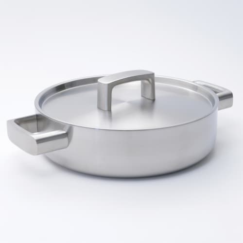BergHOFF Stainless Steel 5-Ply Covered Deep Skillet Perspective: left