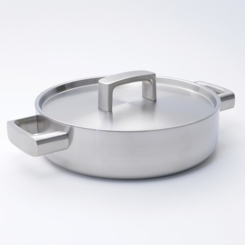 BergHOFF Stainless Steel 5-Ply Covered Deep Skillet Perspective: left