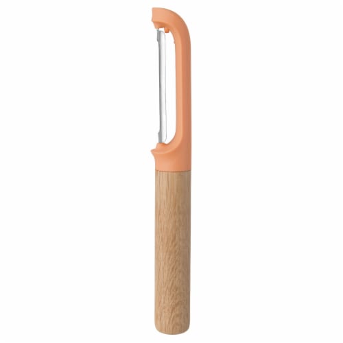 BergHOFF Leo Stainless Steel Straight Peeler - Pink Perspective: left