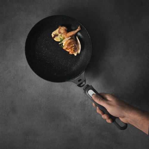 BergHOFF GEM 8-Inch Non-stick Fry Pan, Detachable Handle, Black Perspective: left
