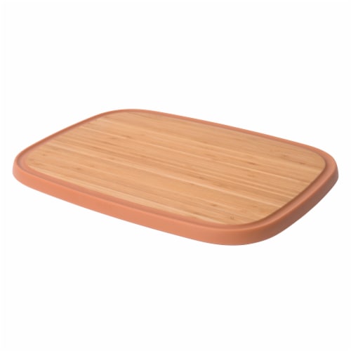 BergHOFF Leo Anti-Slip Bamboo Cutting Board - Pink Perspective: left