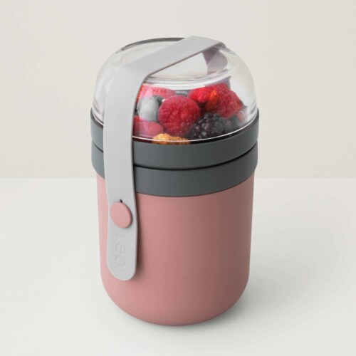 BergHOFF Leo Dual Lunch Pot - Pink & Gray Perspective: left
