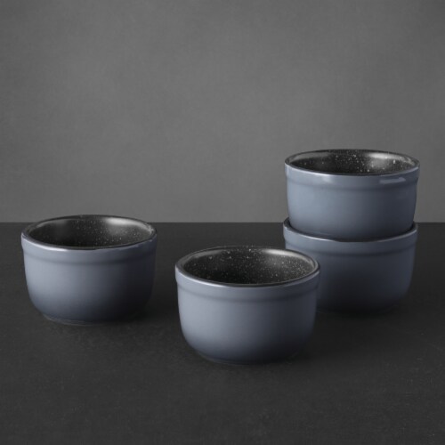 BergHOFF Gem Stoneware Medium Ramekins - 4 Pack - Gray Perspective: left