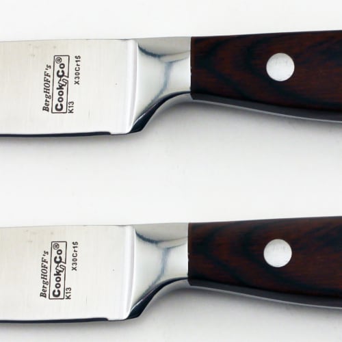 BergHOFF Pakka Wood 4-Piece Stainless Steel Steak Knife Set