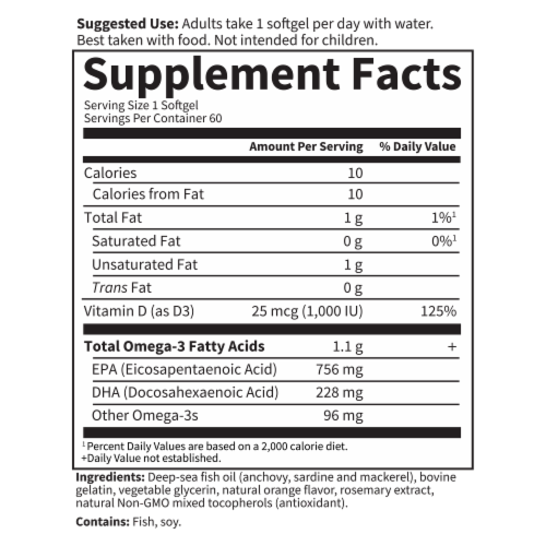 Garden of Life® Minami Supercritical Platinum Orange Flavor Omega-3 Fish Oil Perspective: left