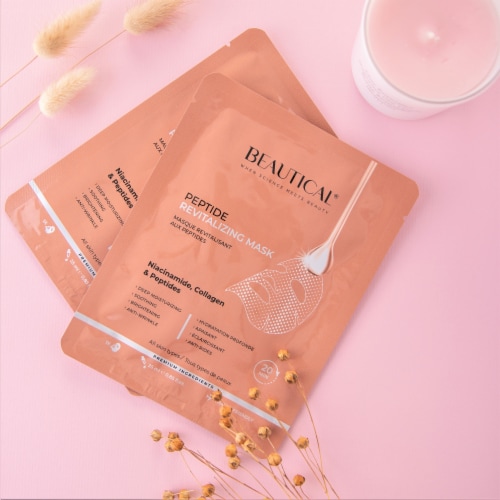 BEAUTICAL - Peptide Revitalizing Mask - Brightening, Moisturizing, Anti Wrinkle, Soothing Perspective: left