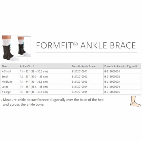 Ossur FormFit Black Ankle Brace with Figure 8 Large Lace Up for the Foot B-212000004 Perspective: left