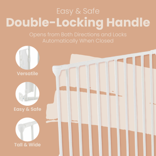 Scandinavian Pet Design Flex Large and Extra Tall 35 to 88 In Safety Gate, White Perspective: left
