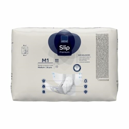 Abena Slip Premium M1 Adult Incontinence Brief M Heavy Absorbency 1000021284, 26 Ct Perspective: left