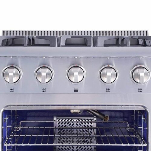 Thor Kitchen 30  Professional 4 Burner Gas Range Kitchen Oven, Stainless Steel Perspective: left