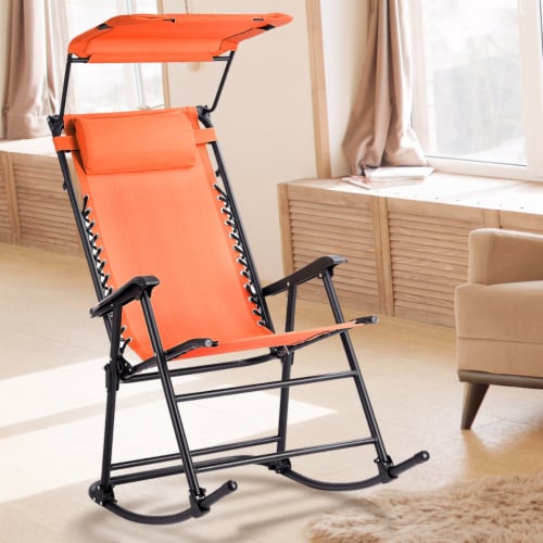 Rocking lawn chair with canopy deals