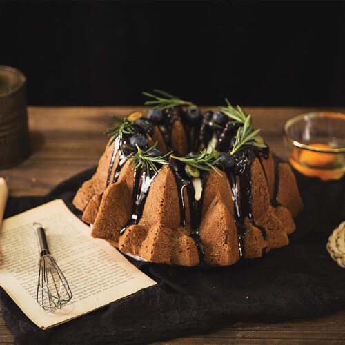 Bundt Cake Pan, Perfect for Bundt Cakes, Die Cast Aluminum, Cake Pan - (Cascade) Perspective: left