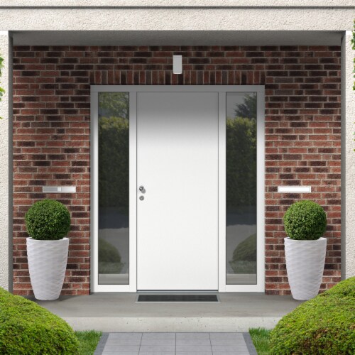 Glitzhome Faux Porcelain Round Planter Perspective: left