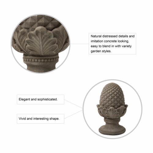 Glitzhome Artichoke Garden Statue Perspective: left