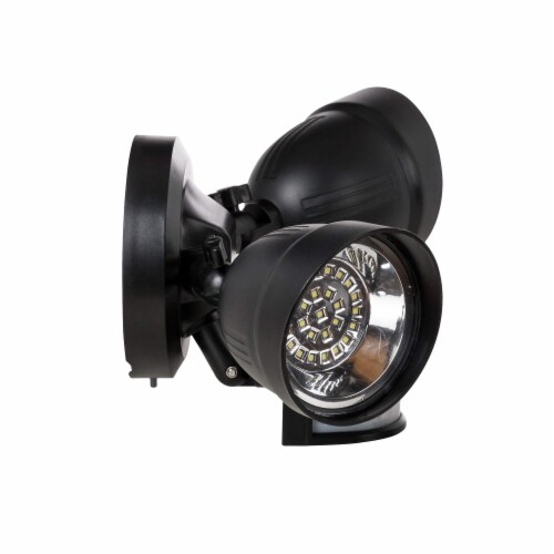 Glitzhome 8.25 Inch Solar Lights Dual-Head LED Motion Senser Waterproof Security Flood Light Perspective: left