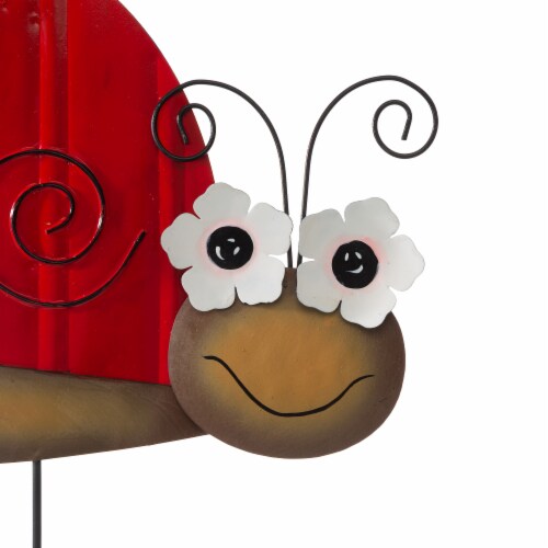 Glitzhome Metal Tortoise/ Ladybug/ Snail Yardstake or Wall Decor Perspective: left