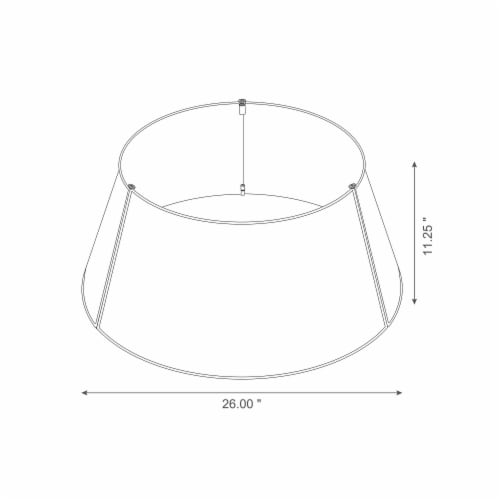 Glitzhome 26 Inch Diameter Black Metal Weave Tree Collar Perspective: left