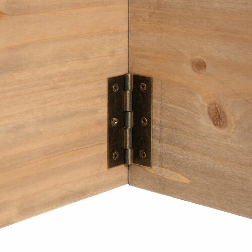 Glitzhome 22 Inch Length X 22 W Washed Black Wooden Tree Collar Perspective: left