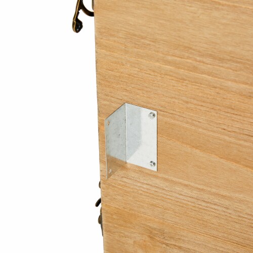 Glitzhome Wooden Tree Collar - Warm Gray Perspective: left